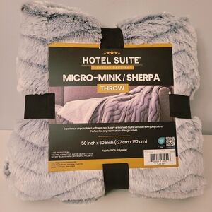 Luxury Micro-Mink Sherpa Throw Blanket